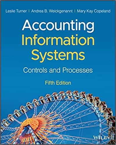 accounting information systems controls and processes 5th edition leslie turner, andrea b. weickgenannt, mary