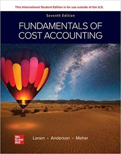 ISE Fundamentals Of Cost Accounting