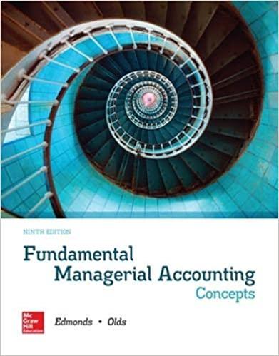 fundamental managerial accounting concepts 9th edition thomas p edmonds, philip r olds 1259969509,