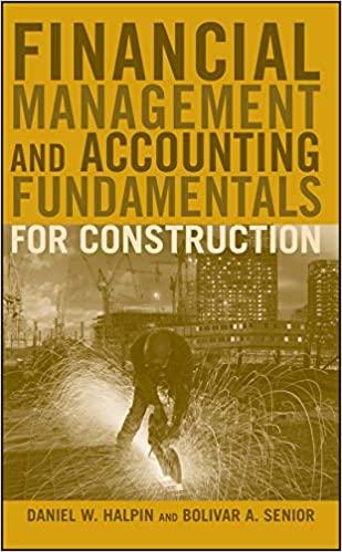 financial management and accounting fundamentals for construction 1st edition daniel w halpin, bolivar a