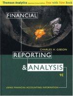 financial reporting and analysis using financial accounting information 9th edition charles h gibson,
