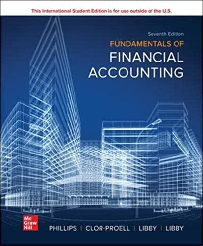 ise fundamentals of financial accounting international 7th edition fred phillips associate professor, shana