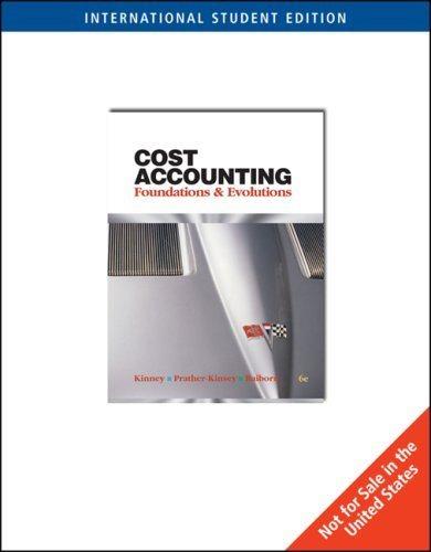 cost accounting foundations and evolutions international 6th edition cecily raiborn, michael kinney, prather