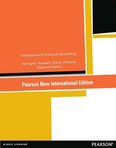introduction to financial accounting pearson new international edition 11th edition charles t. horngren, gary
