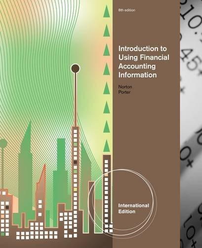 introduction to using financial accounting information international 8th edition curtis l. norton, gary a.