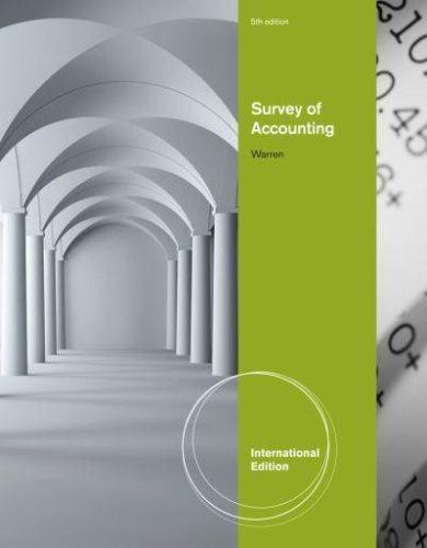 survey of accounting international 5th edition carl s. warren 0538751460, 9780538751469