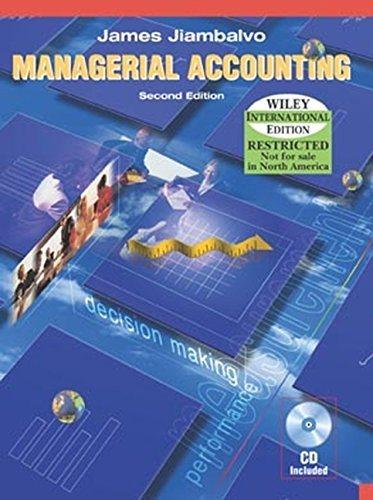 managerial accounting 2nd edition james jiambalvo 0471451835, 9780471451839