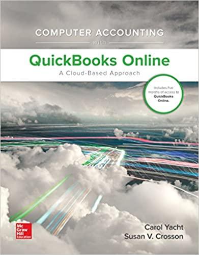 computer accounting with quickbooks online a cloud based approach 1st edition carol yacht 1259853705,