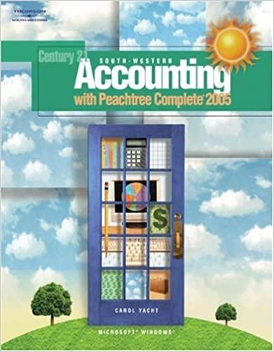south western accounting with peachtree complete 2005 1st edition carol yacht 0538442093, 978-0538442091