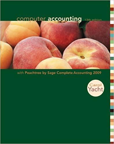 computer accounting with peachtree complete 2009 13th edition carol yacht 0077329732, 978-0077329730