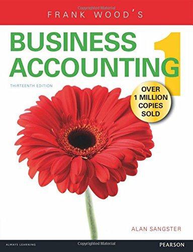frank woods business accounting volume 1 13th edition alan sangster, frank wood 1292084669, 9781292084664