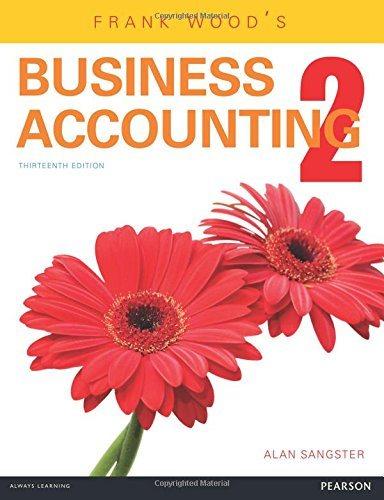 frank woods business accounting volume 2 13th edition frank wood, alan sangster 1292085053, 9781292085050
