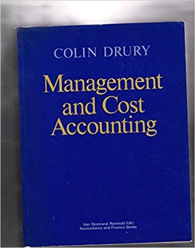 management and cost accounting 1st edition colin drury 0442306377, 978-0442306373