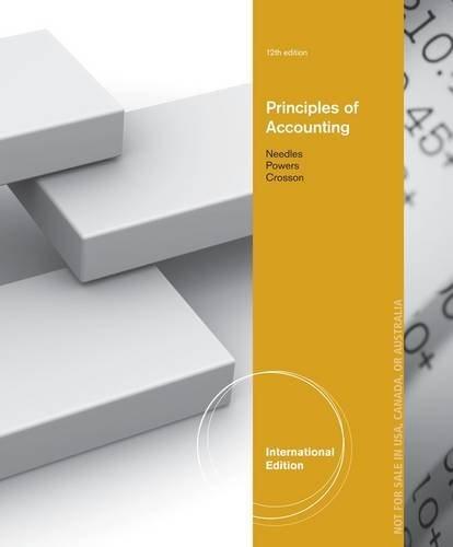 principles of accounting international 12th edition belverd e. needles, marian powers, susan crosson
