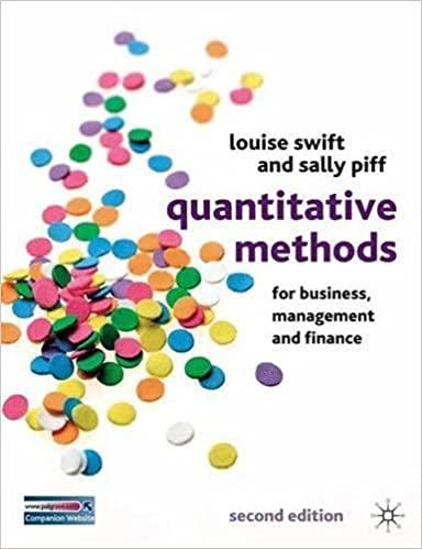 quantitative methods for business management and finance 2nd edition louise swift, sally piff 1403935289,