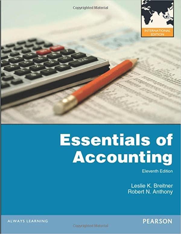 essentials of accounting international 11th edition leslie k. breitner 0273771469, 9780273771463