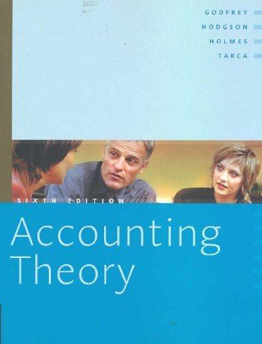 accounting theory 6th edition jayne godfrey, allan hodgson, ann tarca, scott homes, geoff frost 0470810645,