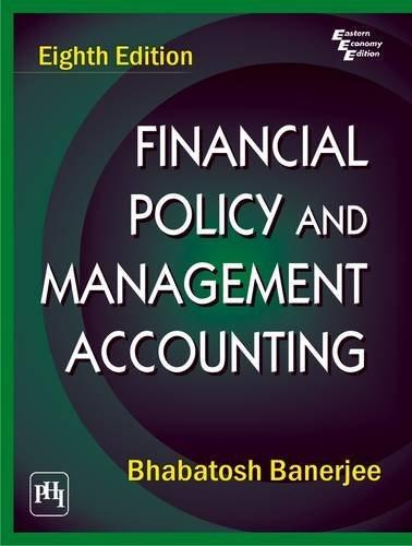 financial policy and management accounting 8th edition bhabatosh banerjee 8120341651, 9788120341654