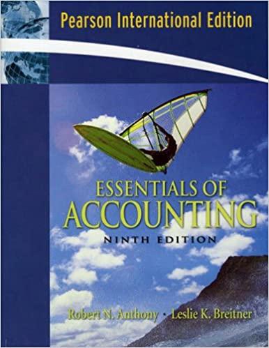 essentials of accounting international 9th edition robert n. anthony, leslie k. breitner 0132233533,