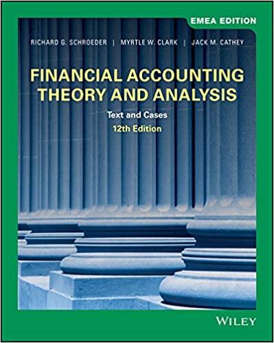 financial accounting theory and analysis text and cases emea 12th edition richard g. schroeder, myrtle w.