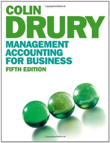 management accounting for business 5th edition colin drury 1408060280, 9781408060285