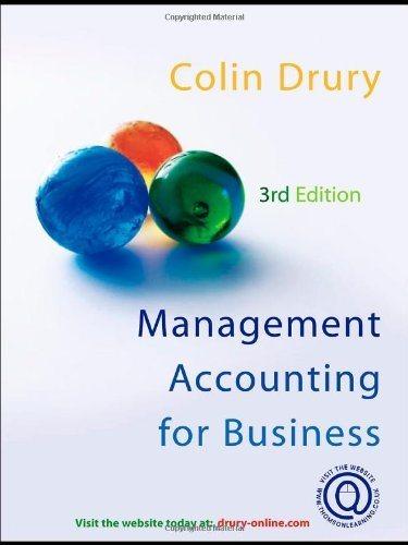 management accounting for business decisions 3rd edition colin drury 1844801527, 9781844801527