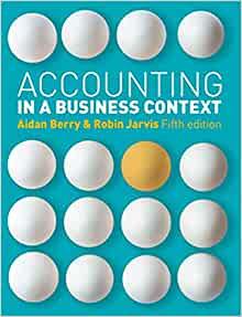 accounting in a business context 5th edition aidan berry, robin jarvis, jarvis berry 1408030470, 9781408030479