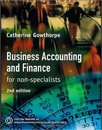 business accounting and finance for non specialists 2nd edition catherine gowthorpe 1844802000, 9781844802005