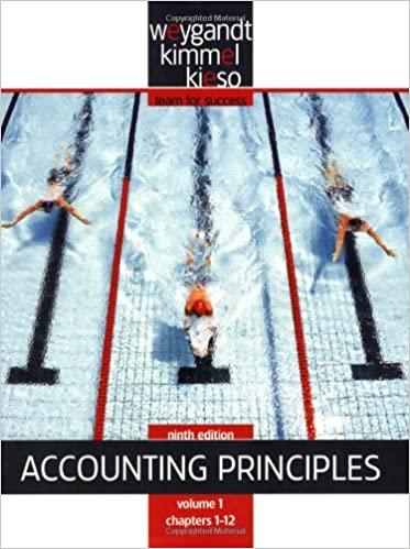 accounting principles volume 1 chapters 1-12 9th edition jerry j. weygandt, donald e. kieso, paul d. kimmel