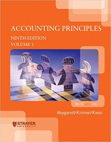 accounting principles volume 1 9th edition weygandt, kimmel, kieso, wiley, strayer 1118074408, 9781118074404