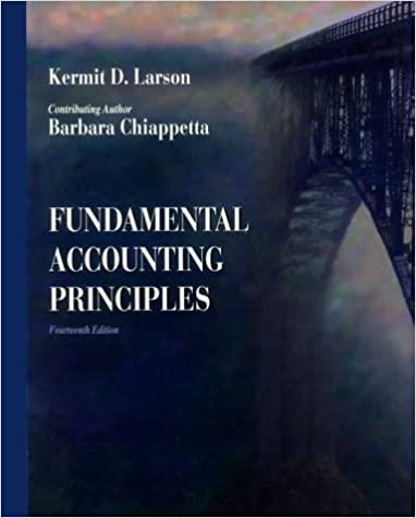 fundamental accounting principles 14th edition kermit d. larson, barbara chiappetta 0256228922, 9780256228922