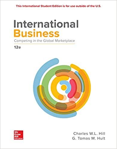 ise international business competing in the global marketplace international 12th edition charles hill, g.