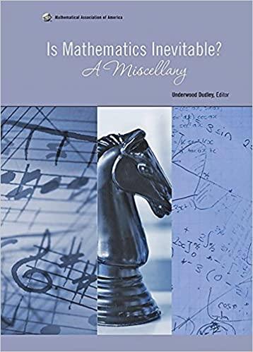 is mathematics inevitable 1st edition underwood dudley 0883855666, 978-0883855669