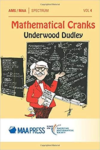 mathematical cranks 1st edition underwood dudley 0883855070, 978-0883855072