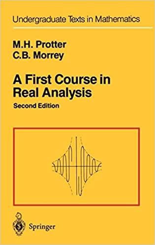 a first course in real analysis 2nd edition murray h protter, charles b jr morrey 0387974377, 978-0387974378
