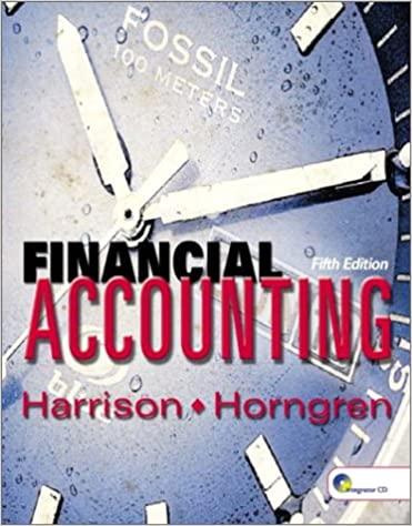 financial accounting 5th edition walter t harrison, charles t. horngren 0130082139, 9780130082138