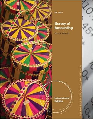 survey of accounting international 6th edition carl s. warren 1133584225, 9781133584223