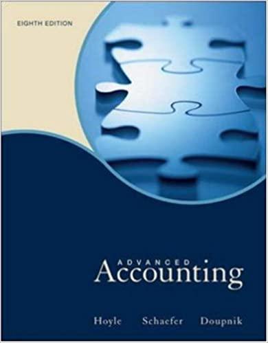 advanced accounting 8th edition joe ben hoyle, thomas schaefer, timothy doupnik 0072991887, 9780072991888
