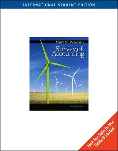 ise survey of accounting international 4th edition carl s. warren, charles warren, warren j. m. 0324660693,