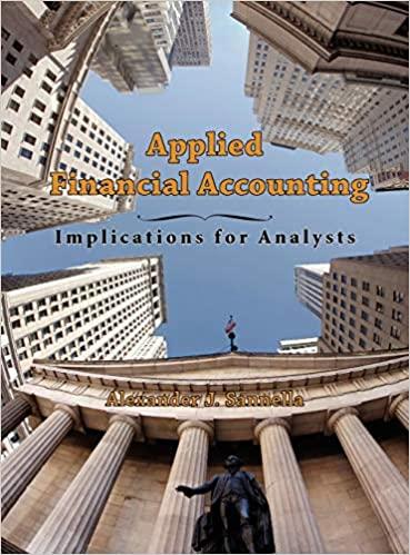 applied financial accounting implications for analysts 1st edition alexander j. sannella 1601820038,