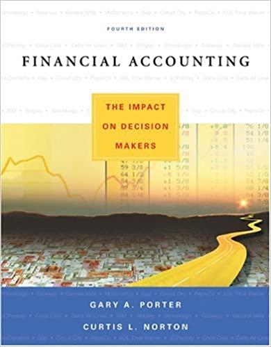 financial accounting the impact on decision makers 4th edition gary a. porter, curtis l. norton 0324185685,