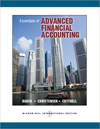 essentials of advanced financial accounting international 1st edition richard e baker 0071325999,