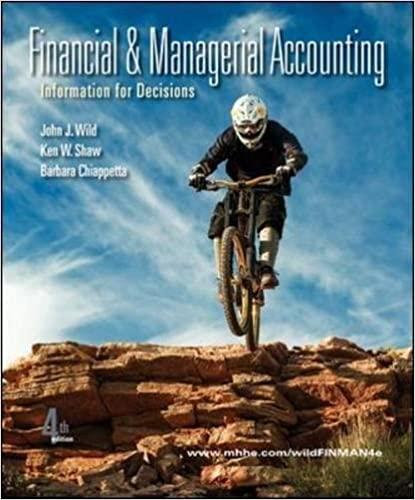 financial and managerial accounting information for decisions 4th edition john j. wild, ken w. shaw, barbara