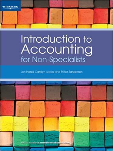 introduction to accounting for non specialists 1st edition len hand, carolyn isaaks, peter sanderson