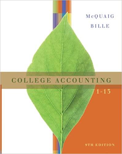 college accounting chapters 1-13 9th edition douglas j. mcquaig, patricia a. bille 0618824189, 9780618824182