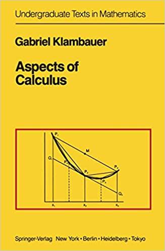 aspects of calculus 1st edition gabriel klambauer 1461395631, 978-1461395638