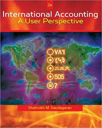 international accounting a user perspective 2nd edition shahrokh m. saudagaran 0324186207, 9780324186208