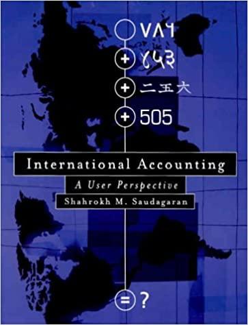 international accounting a user perspective 1st edition shahrokh m. saudagaran 0324015836, 9780324015836
