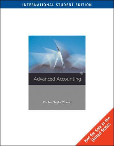 ise advanced accounting international 9th edition paul m. fischer, william j. taylor, rita hartung cheng,