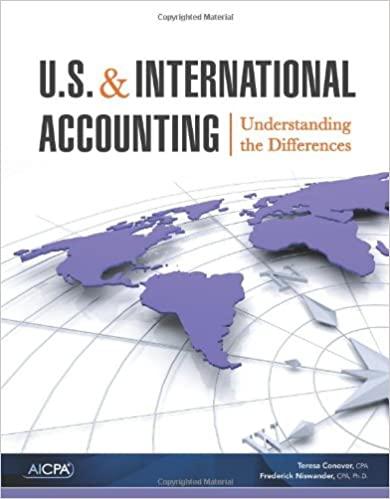 u.s. and international accounting understanding the differences 1st edition teresa conover, frederick d.